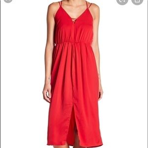 Few Moda Pricilla Strappy Red Slip‎ Dress S NWT